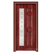 Porte en acier inoxydable en bois (FXGS-077)